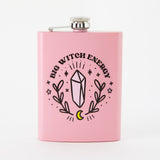Big Witch Energy Tall Light Pink Hip Flask