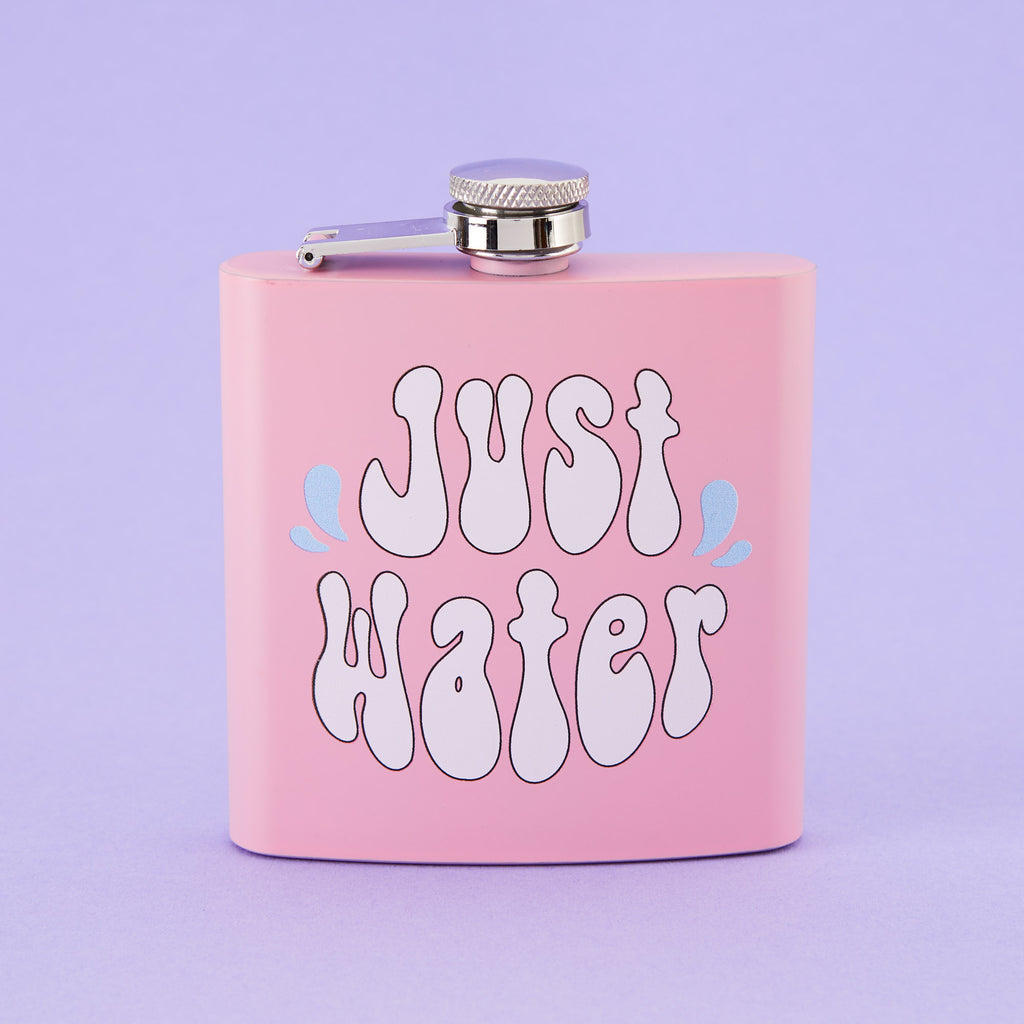 Just Water Light Pink Hip Flask