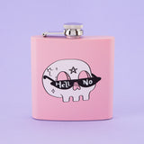 Hell No Light Pink Hip Flask