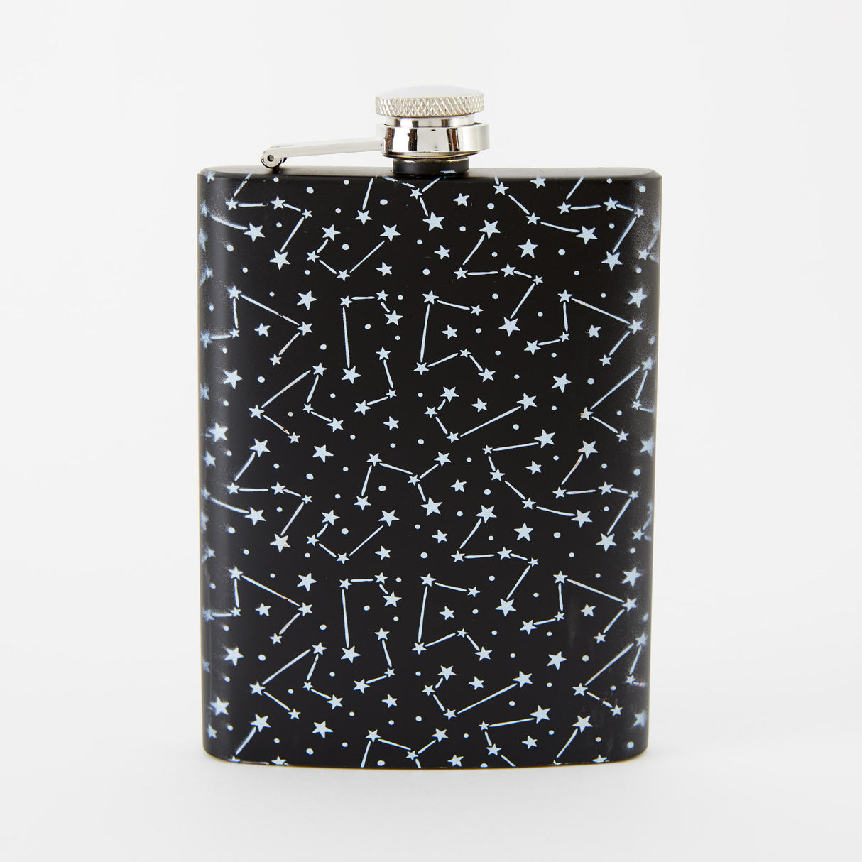 Constellation Tall Black Hip Flask
