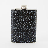 Constellation Tall Black Hip Flask
