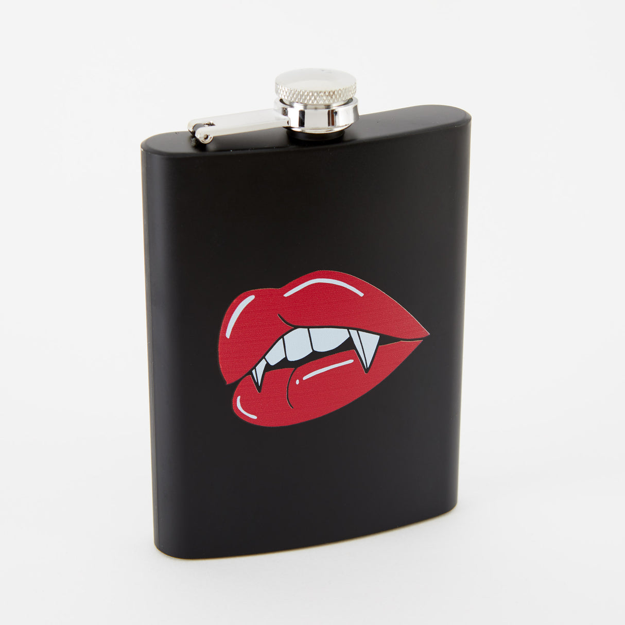 Juicy Fangs Tall Black Hip Flask
