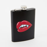 Juicy Fangs Tall Black Hip Flask