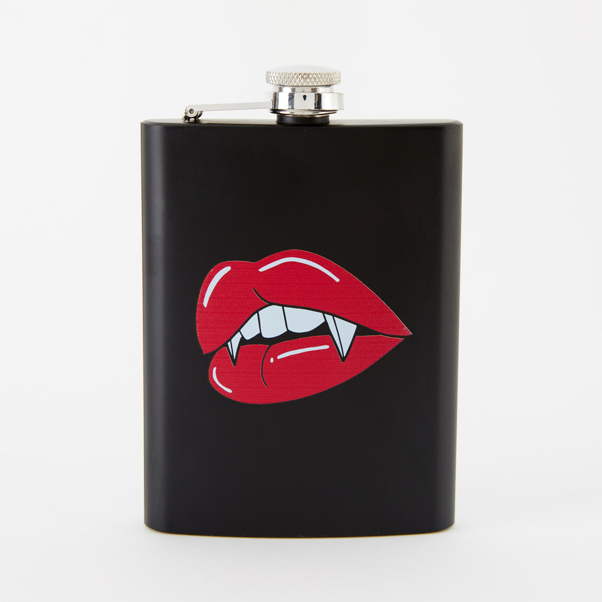 Juicy Fangs Tall Black Hip Flask