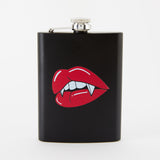 Juicy Fangs Tall Black Hip Flask