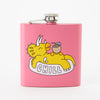 Chill Dino Pink Hip Flask