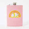 Stressed and Blessed Tall Light Pink Hip Flask