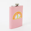 Stressed and Blessed Tall Light Pink Hip Flask