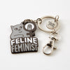 Feline Feminist Enamel Keyring