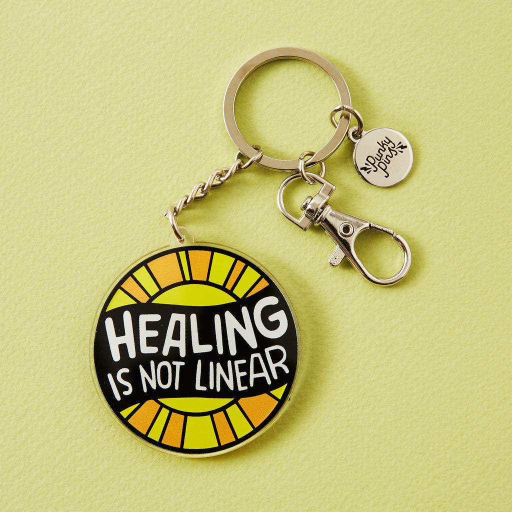 Healing Is Not Linear Acrylic Keyring