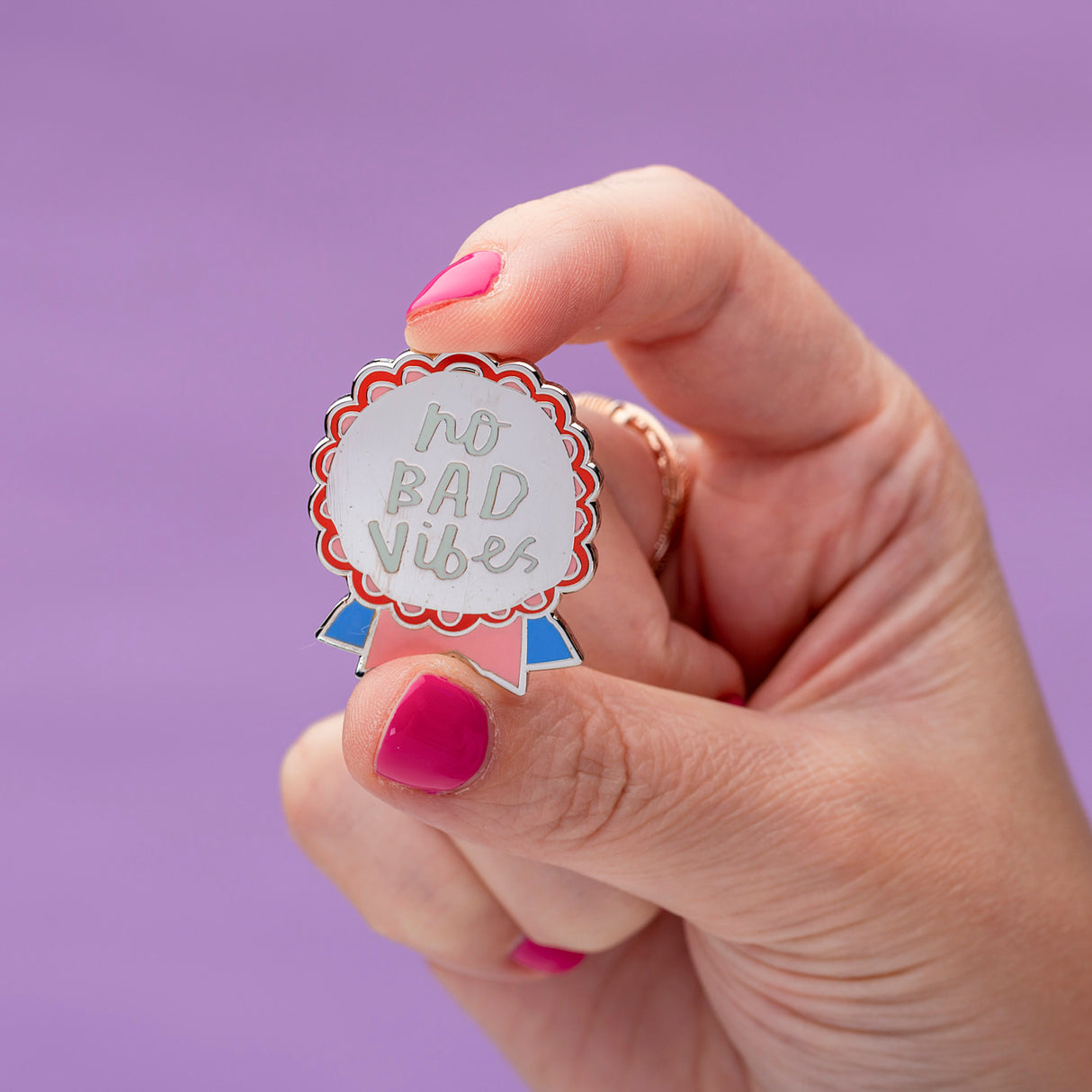No Bad Vibes Enamel Pin