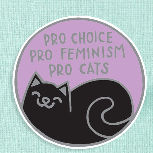 Black & Silver Pro Cats Vinyl Sticker