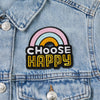 Choose Happy Iron On Patch