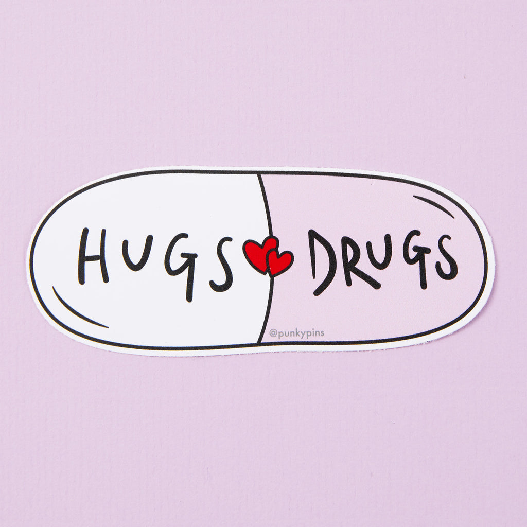Hugs Drugs Vinyl Sticker