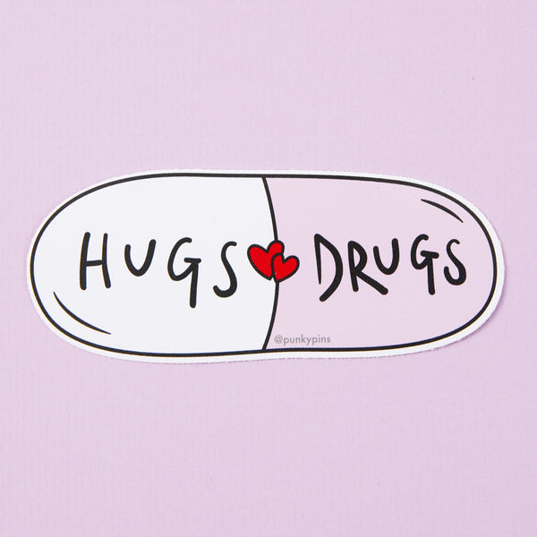 Hugs Drugs Vinyl Sticker