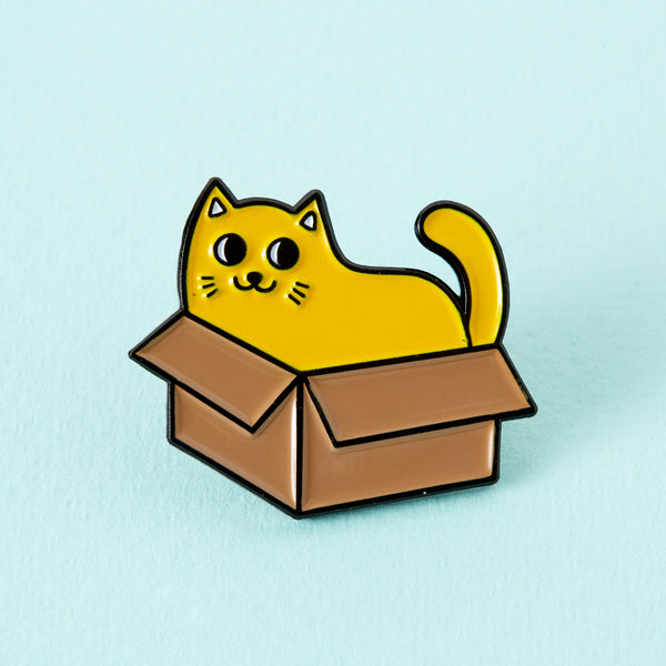 Cat in a Box Soft Enamel Pin