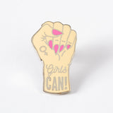 Girls Can Enamel Pin