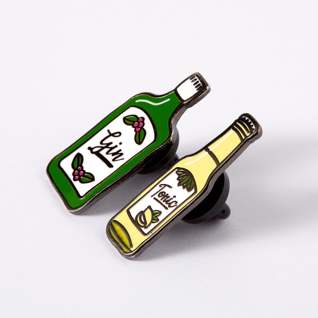 Gin and Tonic Enamel Pin Set