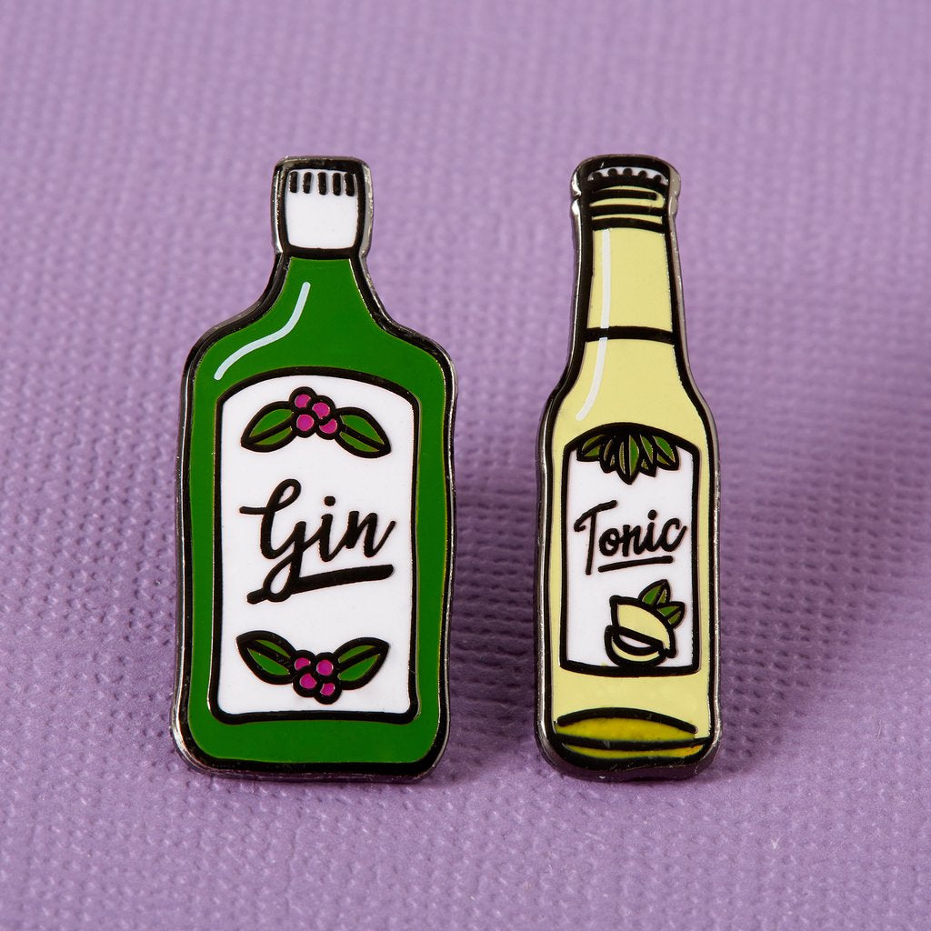 Gin and Tonic Enamel Pin Set