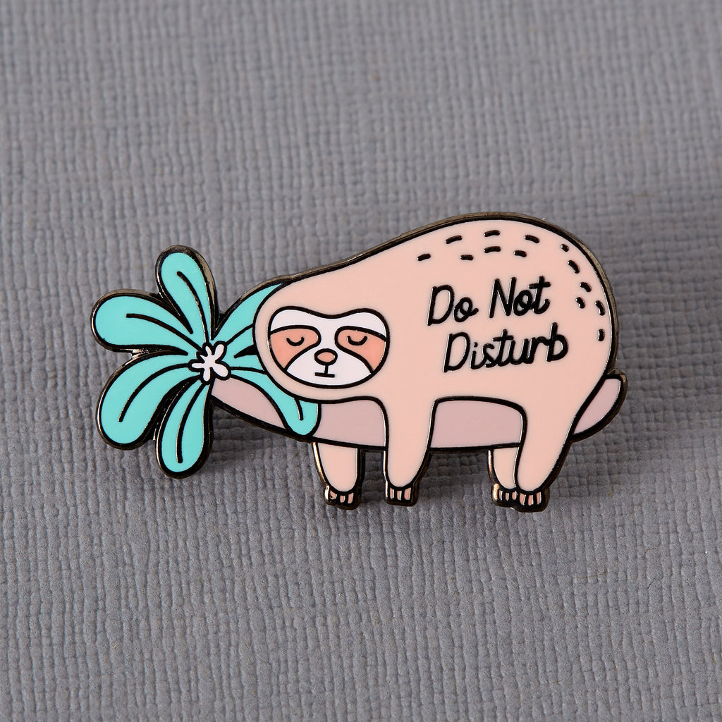 Do Not Disturb Sloth Enamel Pin