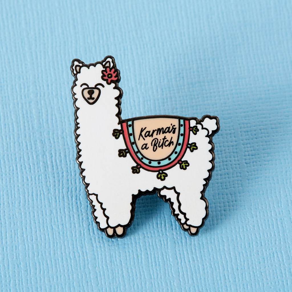 Karma Llama Enamel Pin