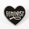 Feminist Heart Black Enamel Pin - Limited Edition