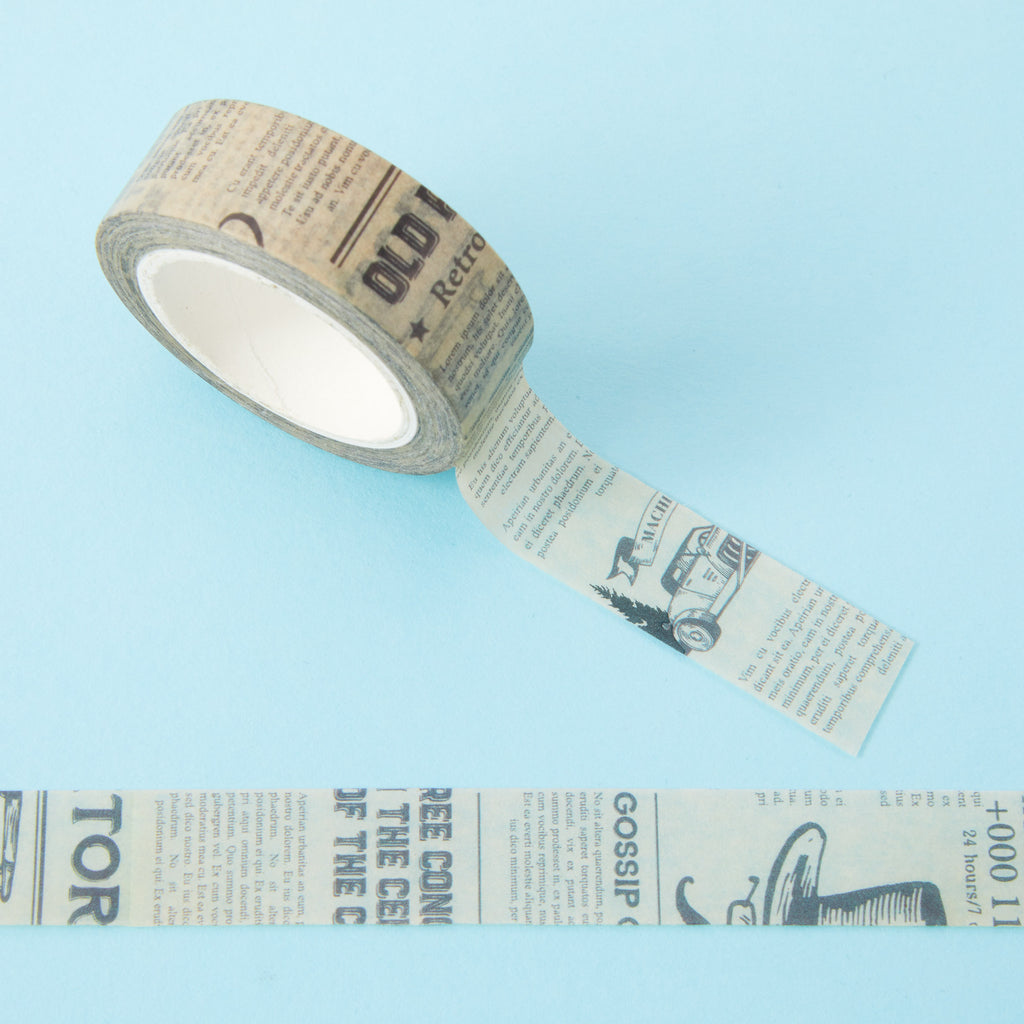 Newspaper Print Washi Tape