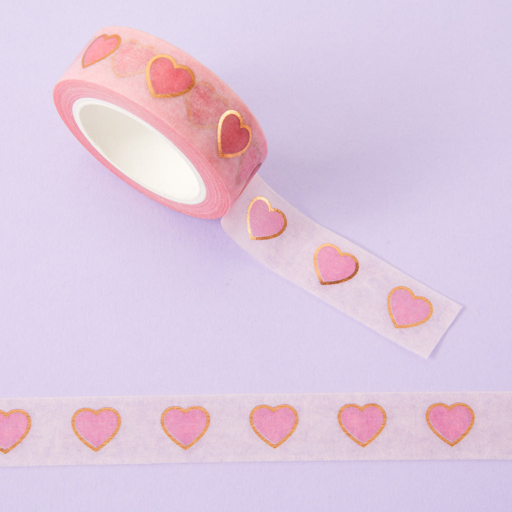 Pink Hearts Washi Tape