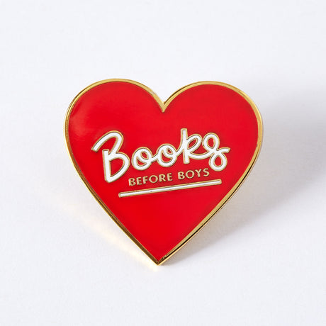 Books Before Boys Enamel Pin