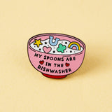 Spoons in the dishwasher Heart Enamel Pin