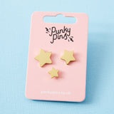 Trio of Stars Enamel Pin Set