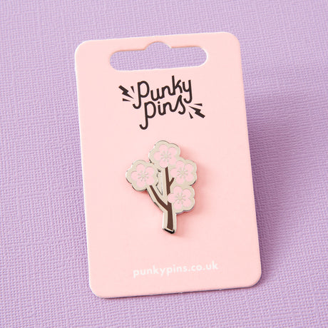 Cherry Blossom Branch Enamel Pin