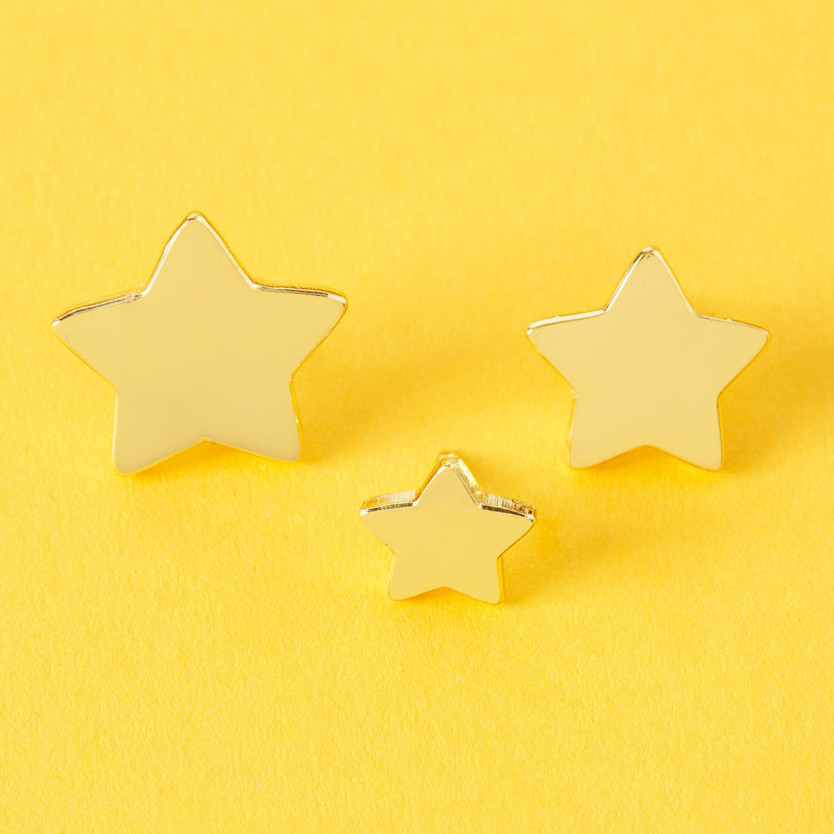 Trio of Stars Enamel Pin Set