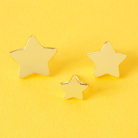 Trio of Stars Enamel Pin Set
