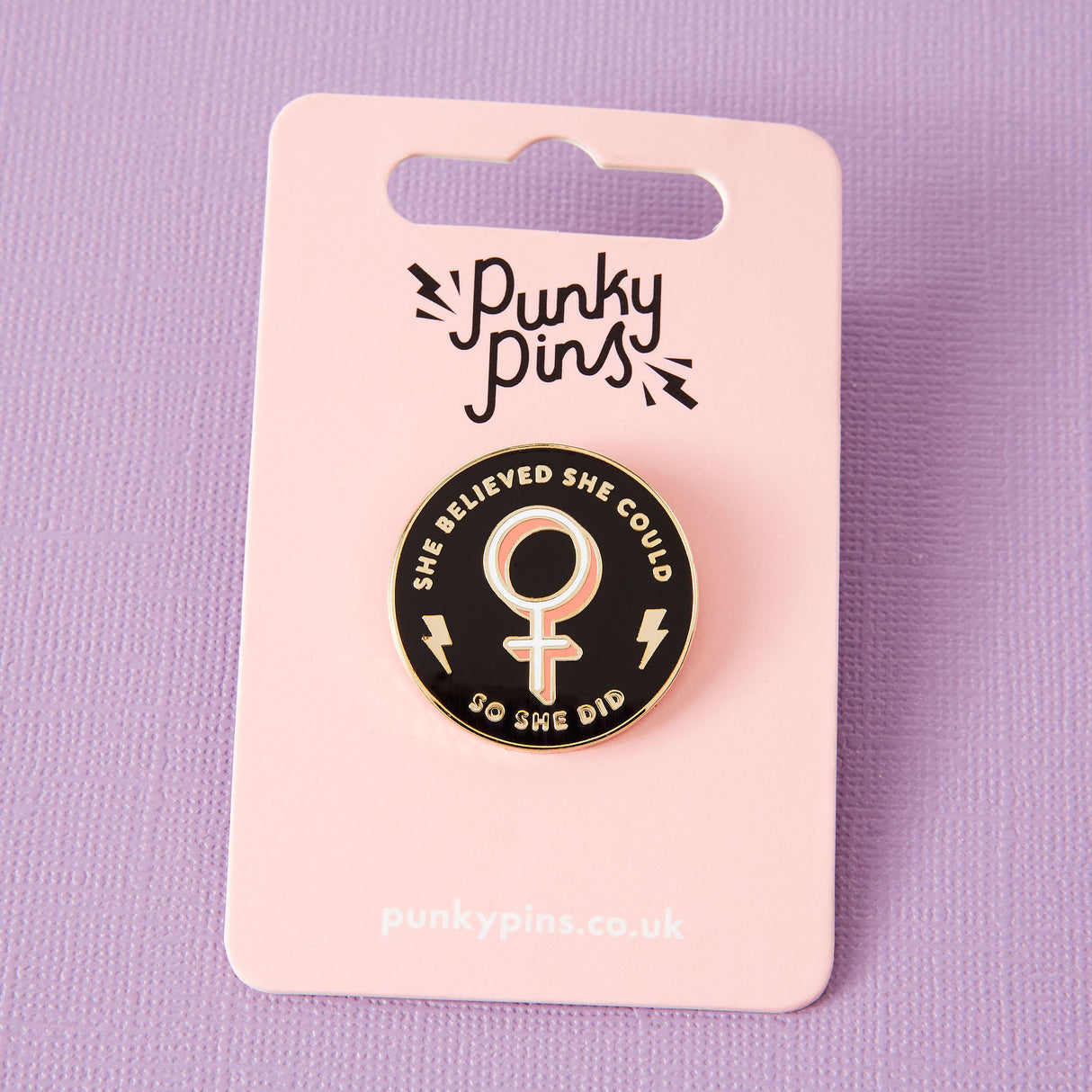 She Believed She Could So She Did Enamel Pin