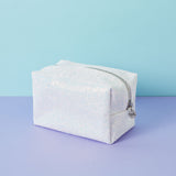 Silver Glitter Make Up Bag