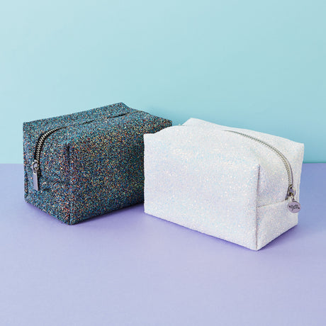 Black Glitter Make Up Bag