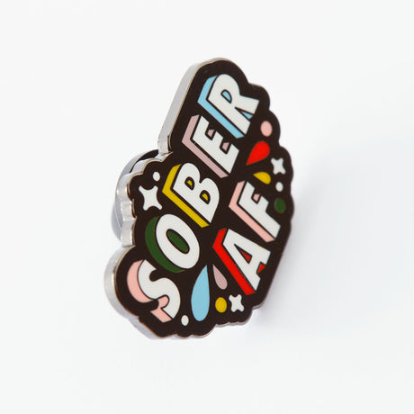 Sober AF Enamel Pin