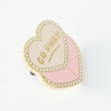 Go Away Enamel Pin