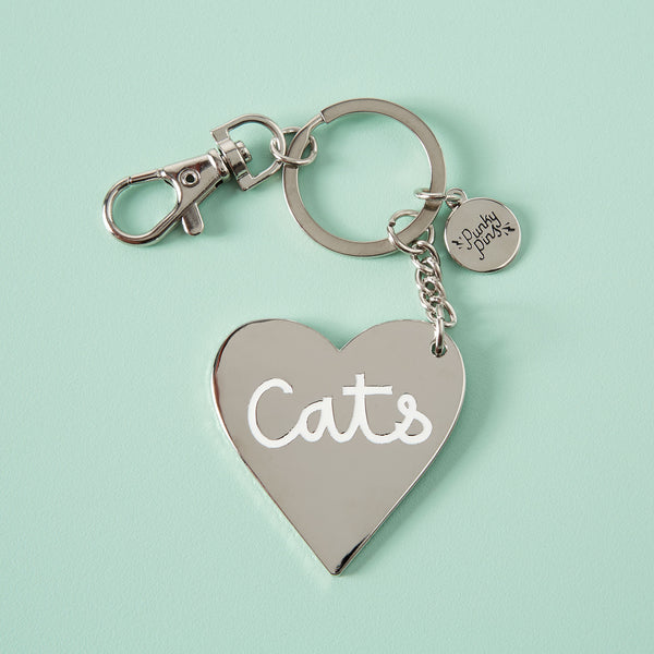 Love Cats Enamel Keyring