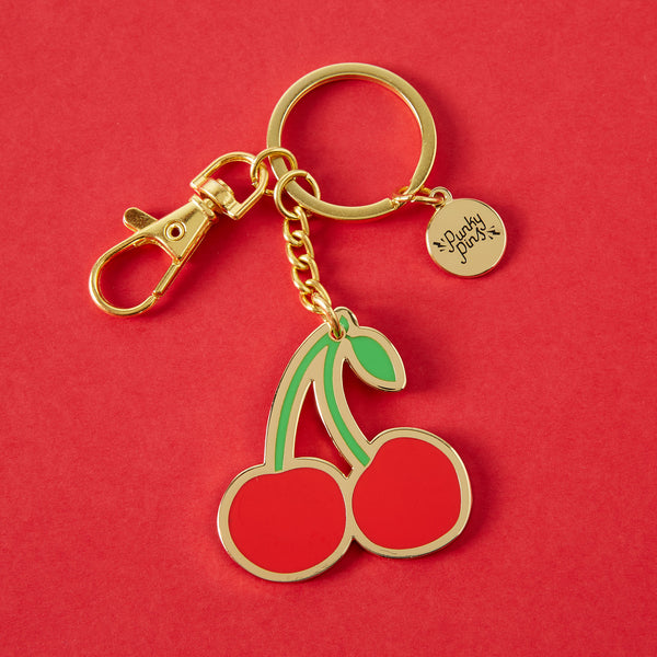 Cherry Enamel Keyring