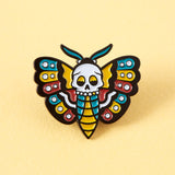 Death Head Moth Tattoo Inspired Enamel Pin