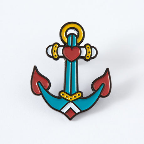 Anchor Tattoo Inspired Enamel Pin