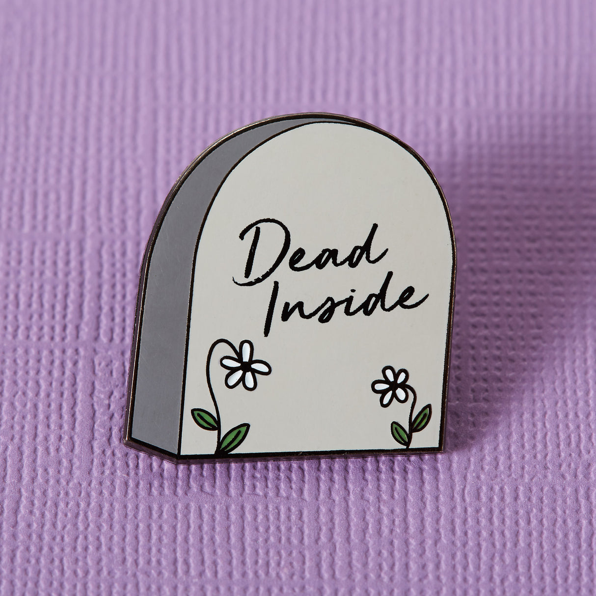 Dead Inside Tombstone Enamel Pin
