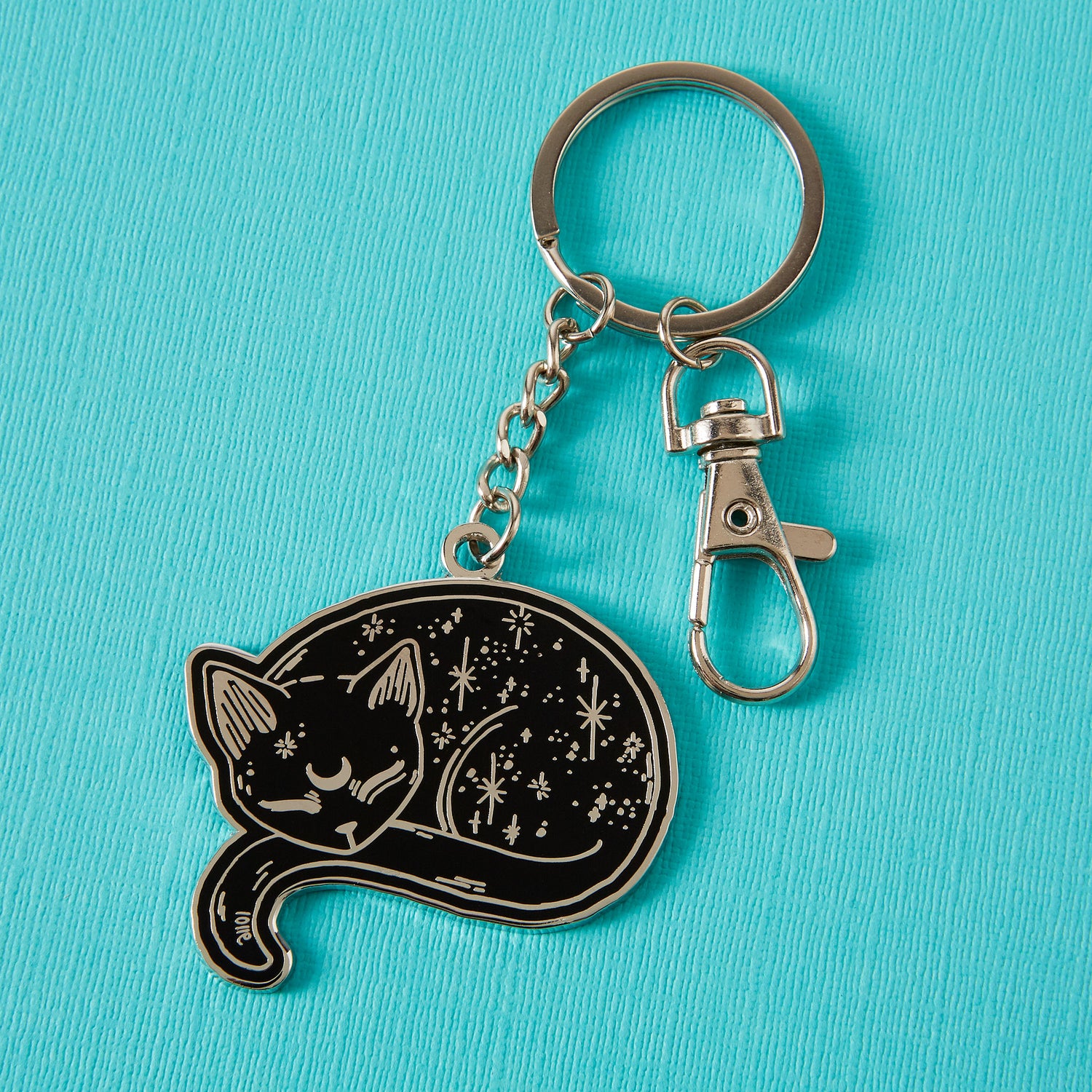 Mystical Cat Enamel Keyring