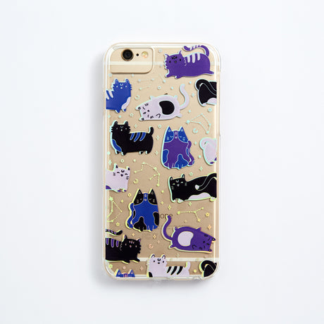 Doodle Dark Cats Phone Case