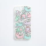Doodle Pastel Cats Phone Case