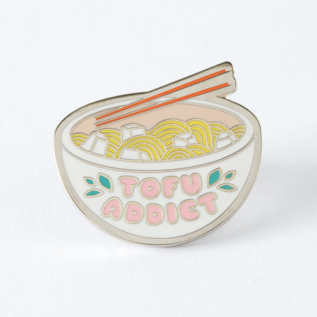 Tofu Addict Enamel Pin
