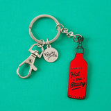Hot and Saucy Enamel Keyring