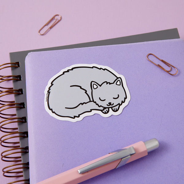 Grey Kitty Soft Vinyl Sticker